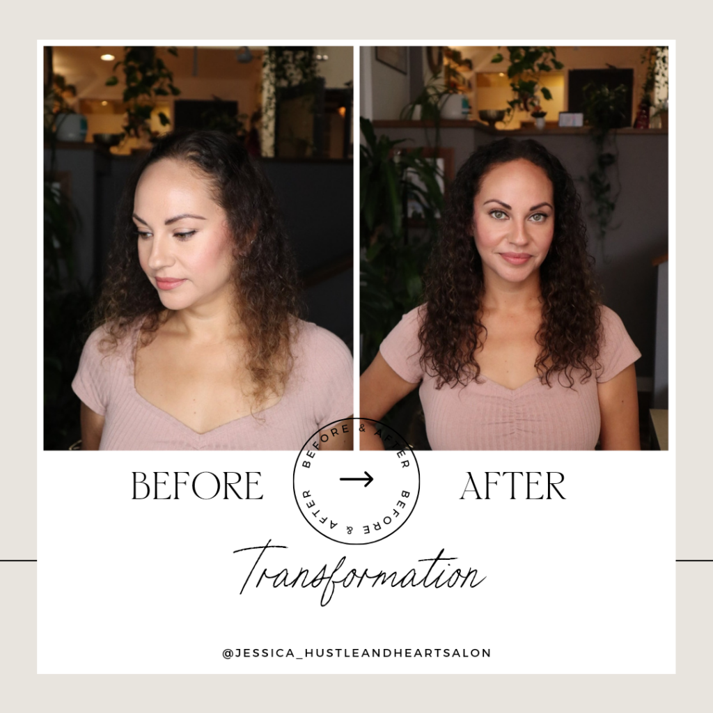 hustle and heart salon hair transformation